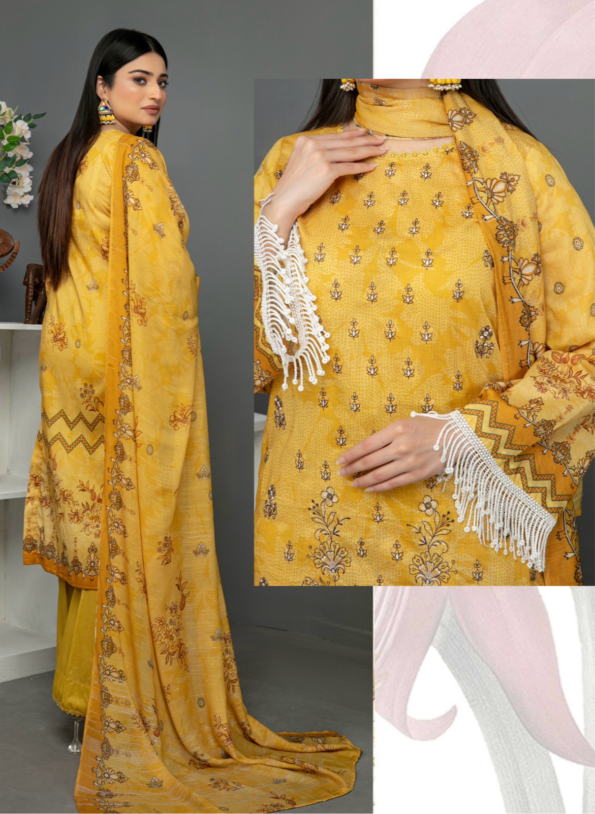 Embroidered Lawn 3pc