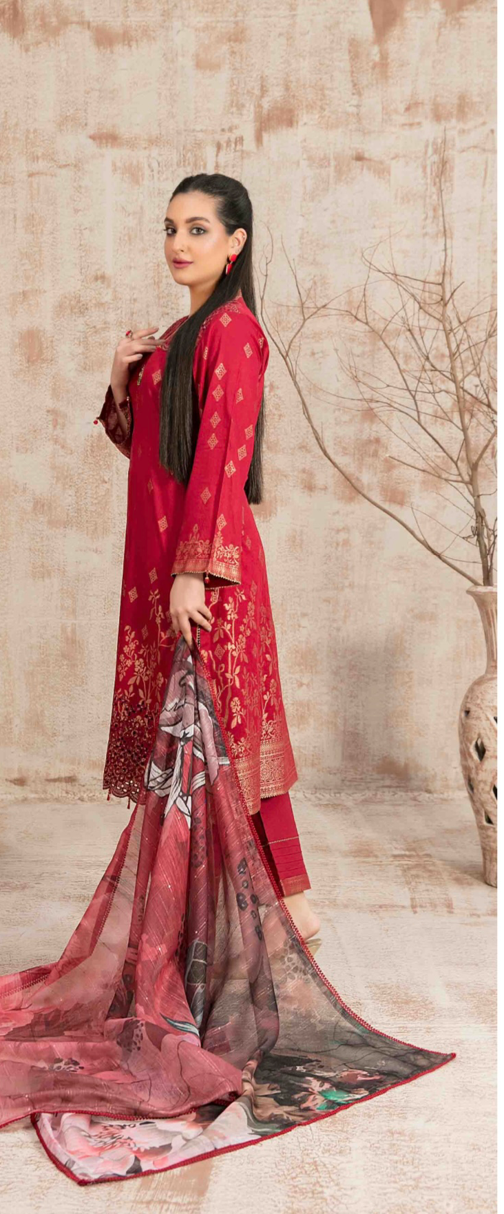 Chikan kari Jaquard Lawn 3pc Suit