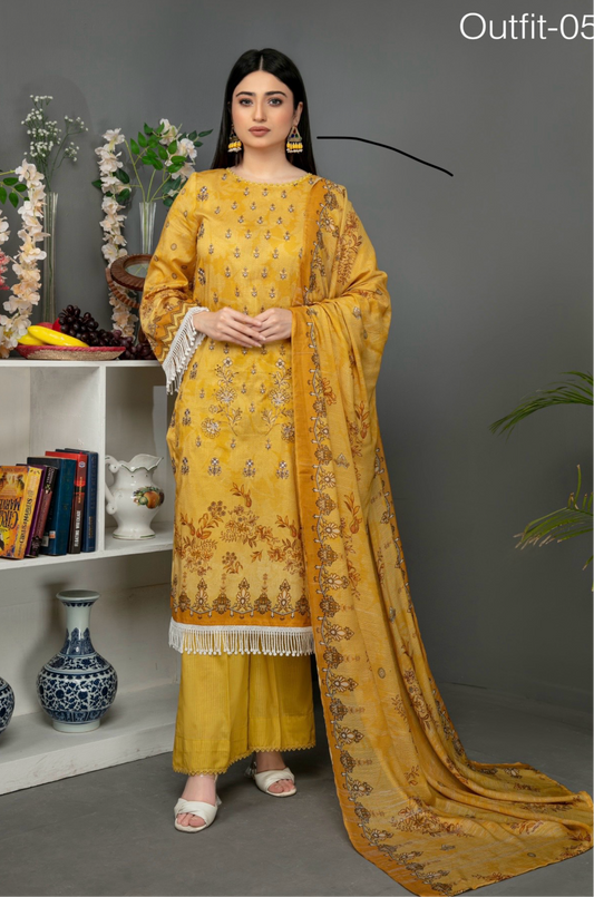 Embroidered Lawn 3pc