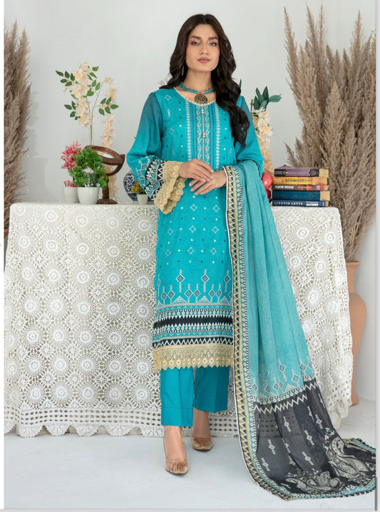 Embroidered Lawn 3pc