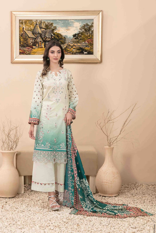 Embroidered Lawn 3pc Suit