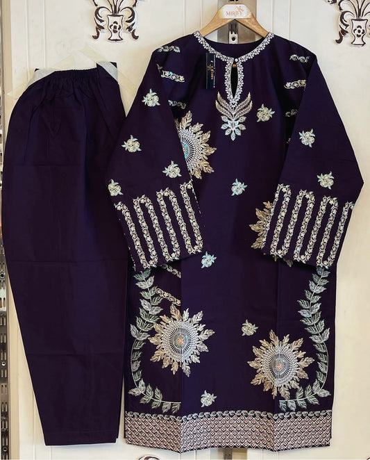 Embroidered 2pc Suit