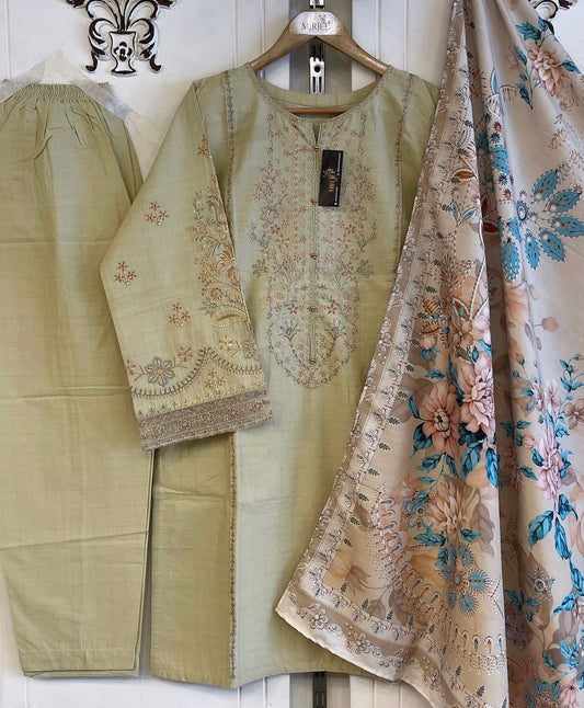 Embroidered 3pc Suit