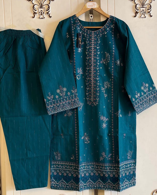 Embroidered 2pc Suit