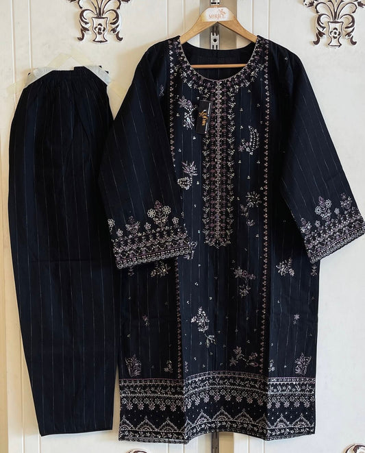 Embroidered 2pc Suit