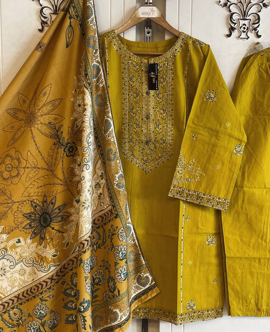 Embroidered 3pc Suit