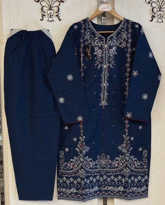 Embroidered 2pc Suit