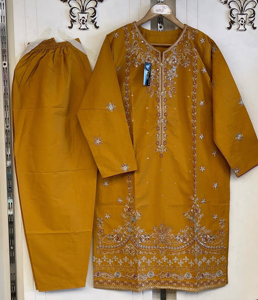 Embroidered 2pc Suit