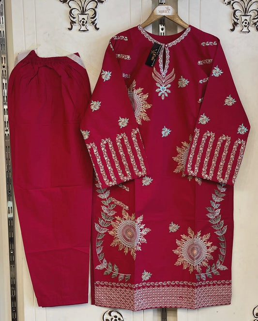 Embroidered 2pc Suit